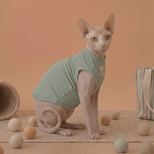 vêtement anti-UV pour Sphynx certifié UPF50 + vert sauge